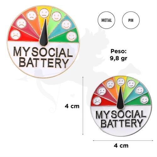 Pin para la ropa Battery Social